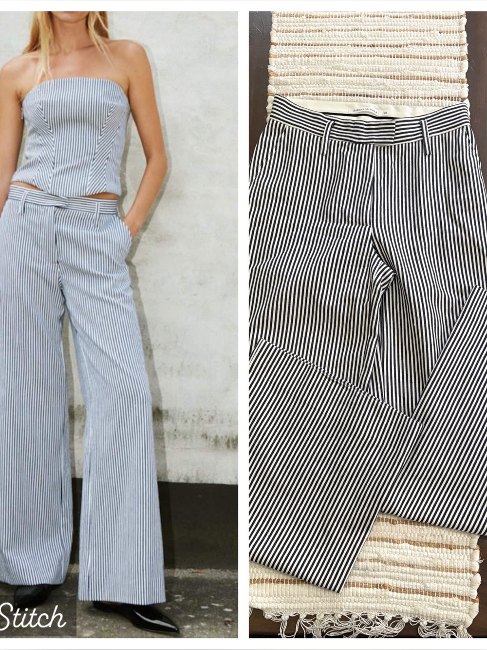 Rabens Saloner Julla pinstripe trouser pants